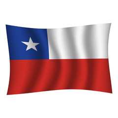Chile flag background with cloth texture.Chile Flag vector illustration eps10. - Vector