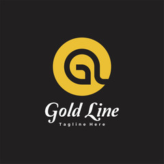 GL monogram on circle logo design inspiration