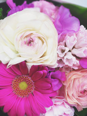 Pink and white flower bouquet