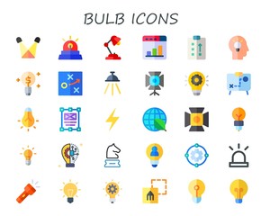 bulb icon set