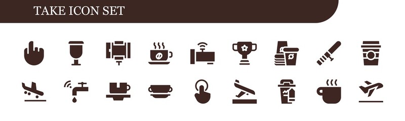 take icon set