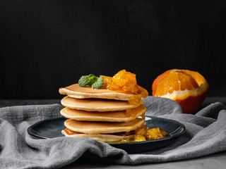Pancakes with Orange Marmalade