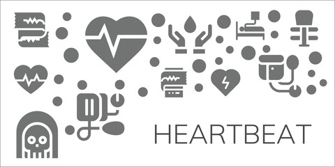 heartbeat icon set