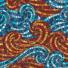 Wall murals Mosaic mosaic seamless background