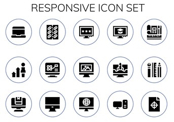 Modern Simple Set of responsive Vector filled Icons