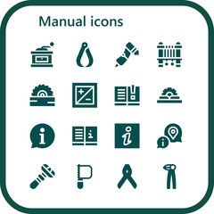 Modern Simple Set of manual Vector filled Icons