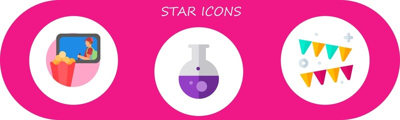 Modern Simple Set of star Vector flat Icons