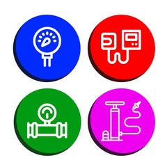 Set of manometer icons