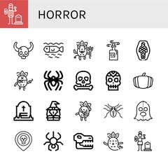 horror icon set
