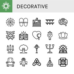 Set of decorative icons