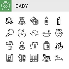 Set of baby icons