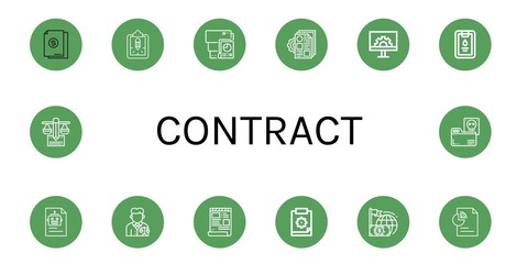 contract icon set