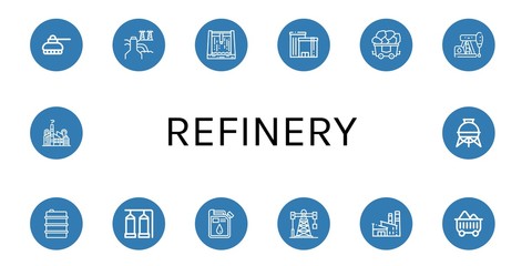 refinery icon set