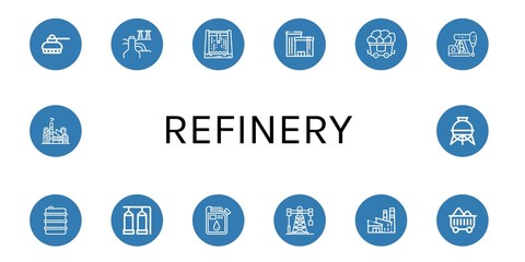 refinery icon set