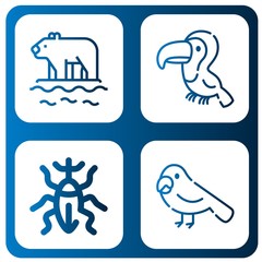 fauna icon set