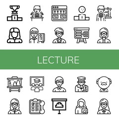 Fototapeta premium Set of lecture icons