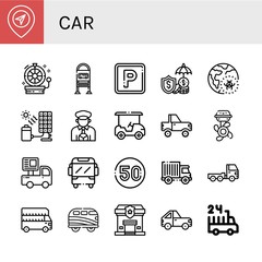 Set of car icons