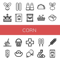 Set of corn icons