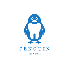 Penguin Logo with dental concept.