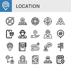 Set of location icons