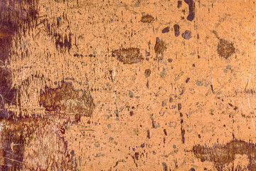 aged copper plate texture with patina stains. old worn metal background