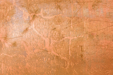 old grungy copper plate background. scratched metal texture