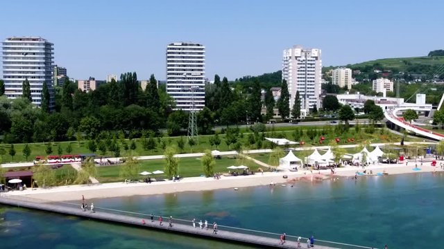 skyline of the city of Lahr, Germany on a sunny day during Landesgartenschau