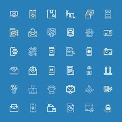Editable 36 mail icons for web and mobile