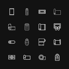 Editable 16 mat icons for web and mobile