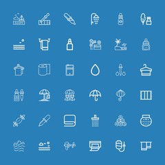 Editable 36 wet icons for web and mobile