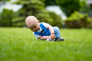 baby boy on the grass