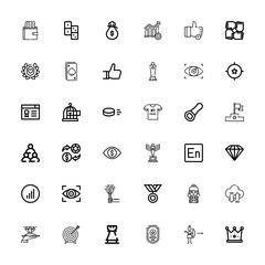 Editable 36 success icons for web and mobile