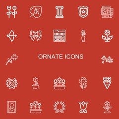 Editable 22 ornate icons for web and mobile
