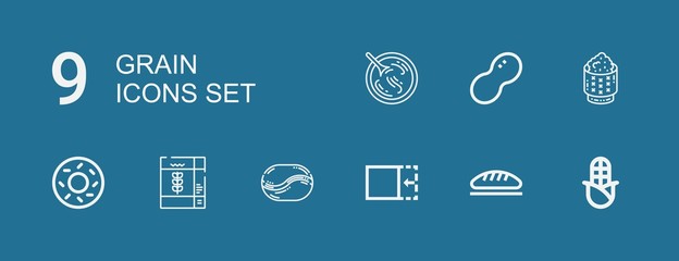 Editable 9 grain icons for web and mobile