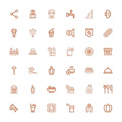 Editable 36 menu icons for web and mobile