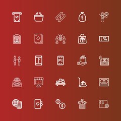 Editable 25 commerce icons for web and mobile