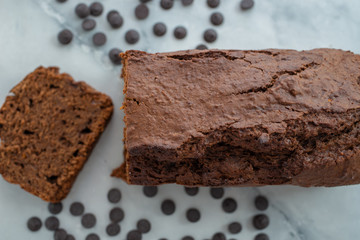 delicious freshly baked homemade chocolate sponge cake