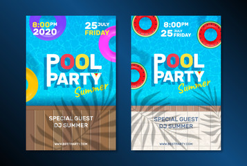 summer pool party vertical posters banners  design