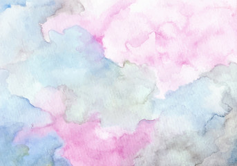 Fototapeta na wymiar soft blue purple abstract watercolor texture background