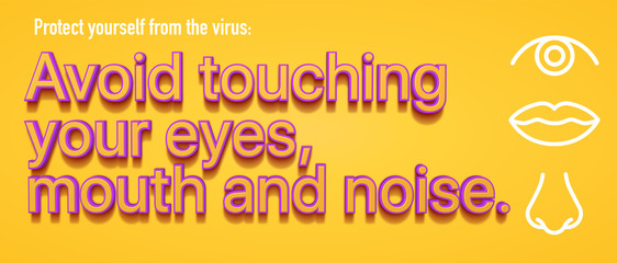 Messages on steps to prevent the spread of the coronavirus disease. Quarantine messages across the globe to fight COVID-19 pandemic. Protect yourself from the virus. 3D rendering. 3D illustration.