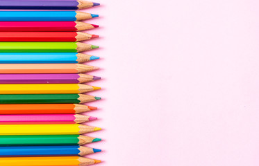 color pencil with copy space