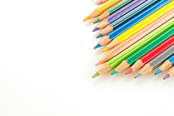 color pencil with copy space