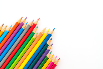 color pencil with copy space