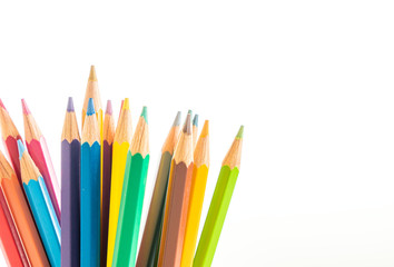 color pencil with copy space