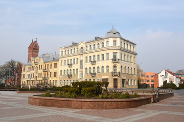 Fototapeta na wymiar Minsk, Belarus-MARCH 29 2020: Independence square in Minsk
