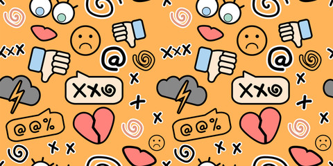 cyberbullying stickers pattern