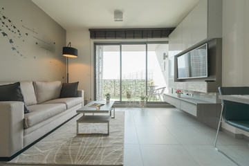 Interior, beautiful apartment, luxurious living room