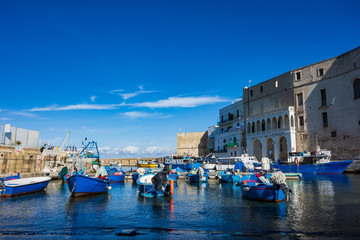 Naklejka premium Old port. Monopoli. Puglia. Italy.