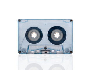 Vintage old Tape Cassette isolated on white background with clipping path