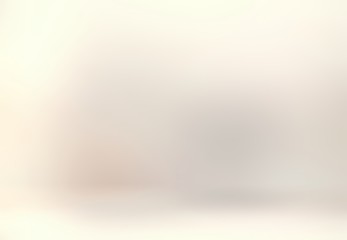 3d background white blur room. Pastelt wall and floor texture. Subtle blank abstract template.
